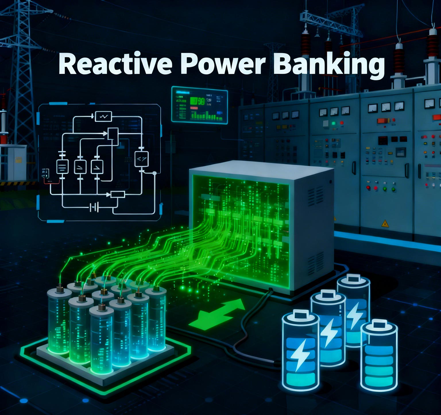 Was ist das Konzept von „Blindleistungsbanking“ oder „Blindleistungsverteilung“ im Smart-Grid-Kontext?