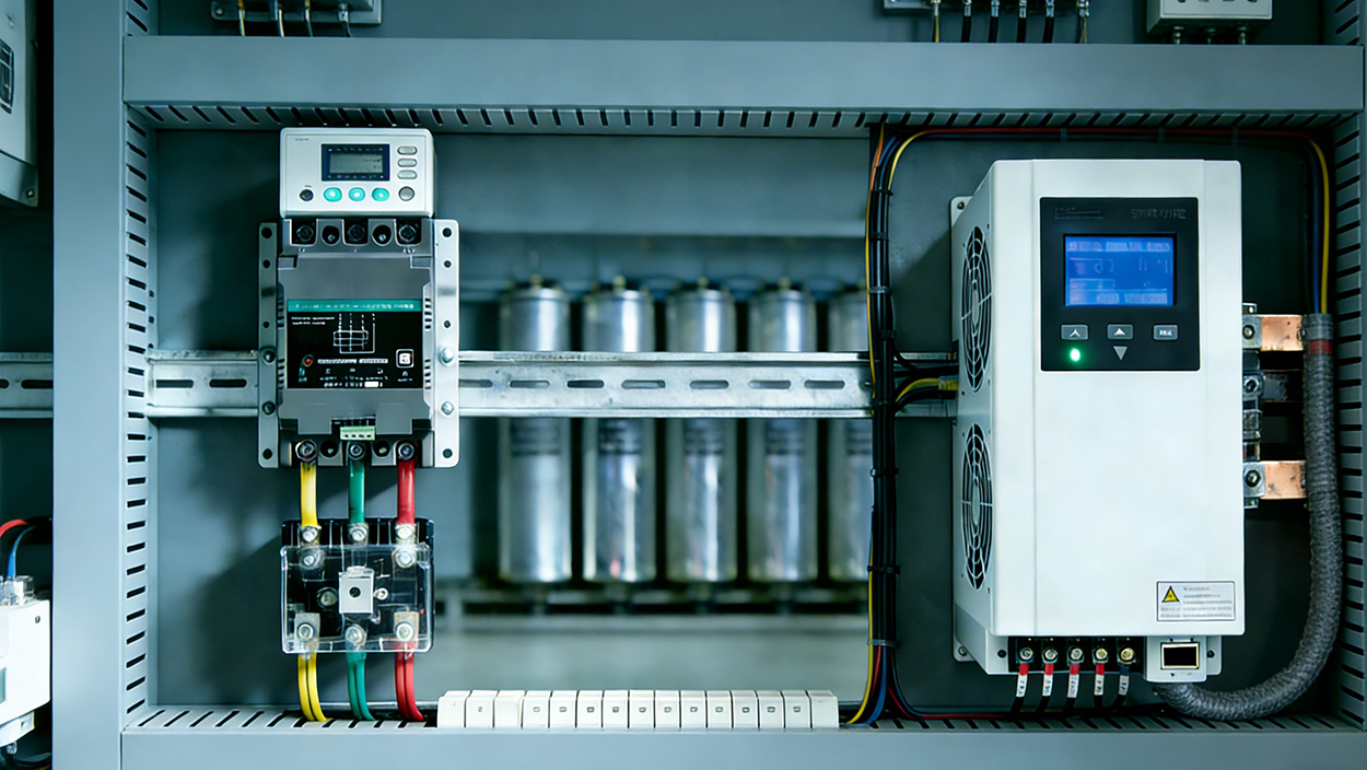 Wie funktioniert ein Verbundschalter mit Split-Phase-Kompensation mit einem statischen Var-Generator (SVG) in einem Hybridkompensationssystem?
